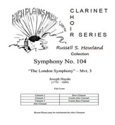 Symphony #104 Mvt 3 Clarinet Ensemble P.O.D. cover